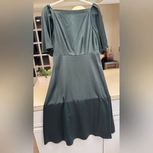 Banana Republic Factory Green Midi Sundress with Flutter Sleeves